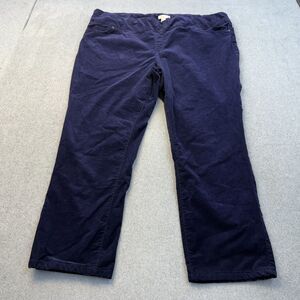 Coldwater Creek Pants Women's 24W Purple Blue Pull On Corduroy Comfort Waist